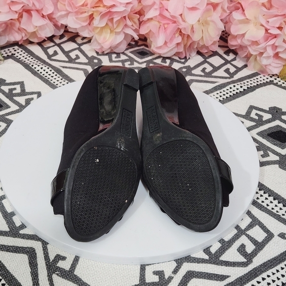 Alfani Step Flex Black Peep Toe Wedges 5.5M - Picture 11 of 12